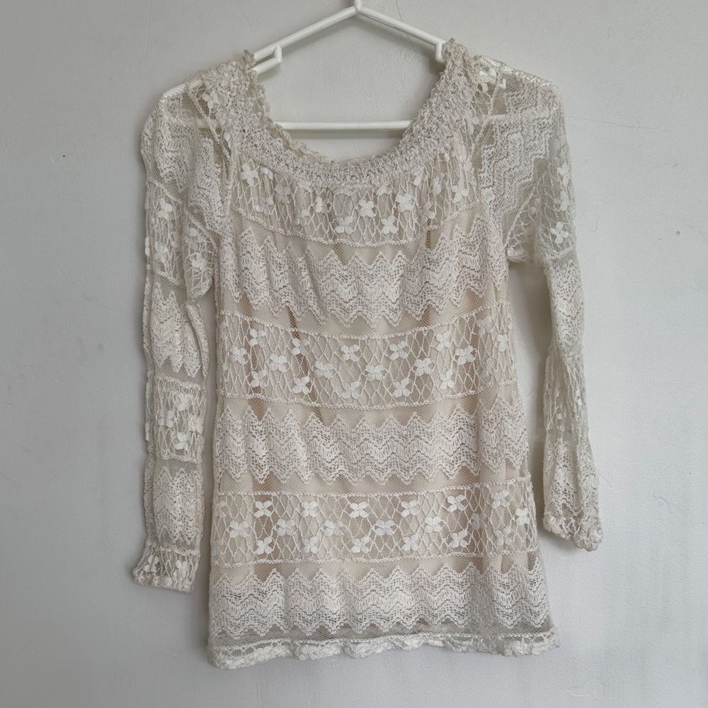 American Rag Ivory Lace Blouse